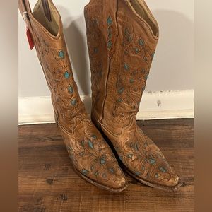 Corral TURQUOISE & BROWN COWBOY BOOTS